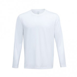 90 GO FUN mens antibacterial long-sleeved T-shirt White